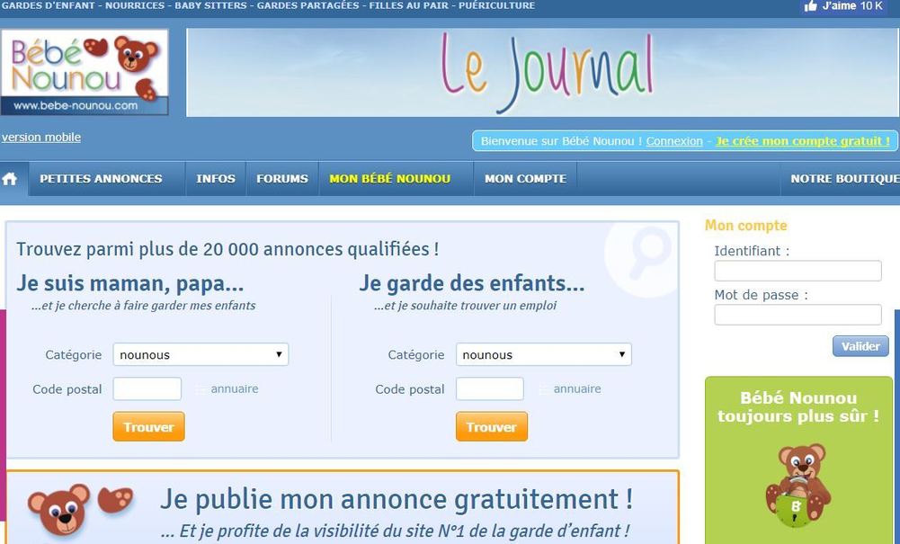 bébé-nounou est un des meilleurs sites de baby-sitting pour gagner de l'argent