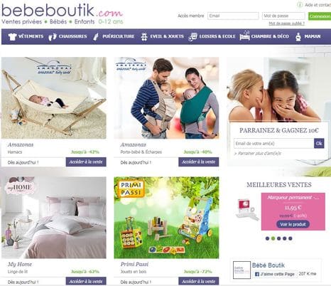 bebeboutik.com un des meilleurs sites de ventes privées pour enfant