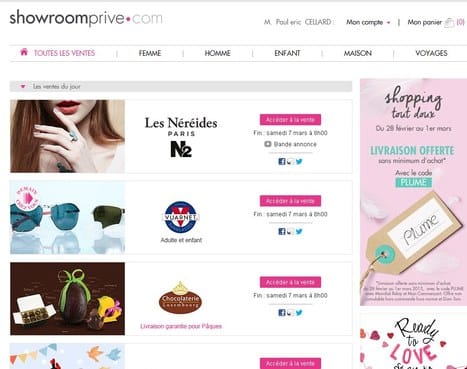 showroomprive.com est un des meilleurs sites de vente privees