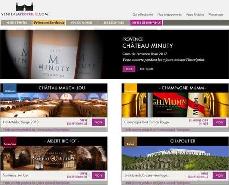 ventealapropriete.com.com est un des meilleurs sites de ventes privées de vin