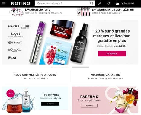 Notino.fr est un des meilleurs sites de parfums pas cher